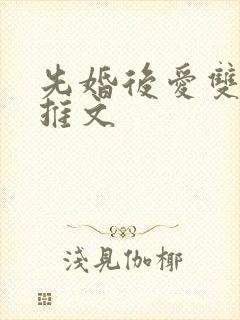 先婚后爱双男主推文