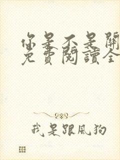 你是不是关注我免费阅读全文