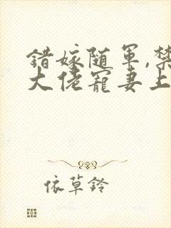 错嫁随军,禁欲大佬宠妻上瘾txt