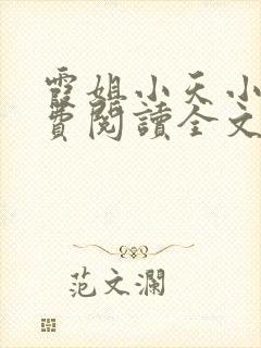 霞姐小天小说免费阅读全文无弹窗