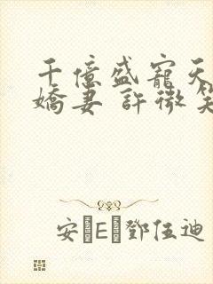 千亿盛宠天价小娇妻 许微笑封面