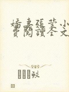 娇妻张莹小说免费阅读全文