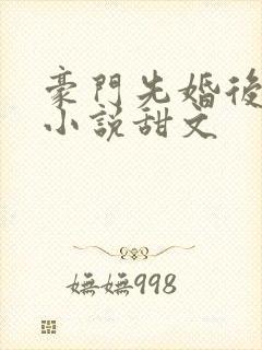 豪门先婚后爱的小说甜文