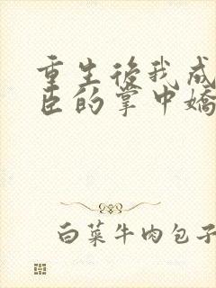 重生后我成了权臣的掌中娇章节目录