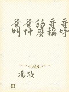 爸爸的哥哥老婆叫什么称呼