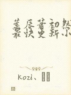 叶辰萧初然最新最快更新小说