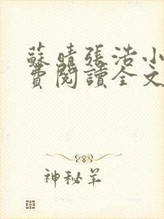 苏晴张浩小说免费阅读全文