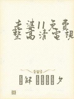 老婆11免费完整高清电视剧