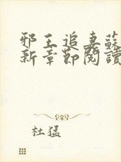 邪王追妻苏落最新章节阅读