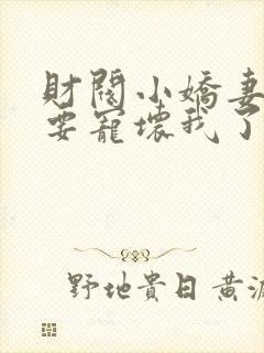 财阀小娇妻叔你要宠坏我了完整版