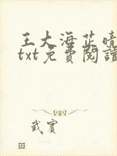 王大海芷晴小说txt免费阅读最新章节