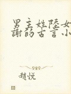 男主姓陆女主姓谢的古言小说