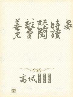 姜离陆时晏小说免费阅读封面