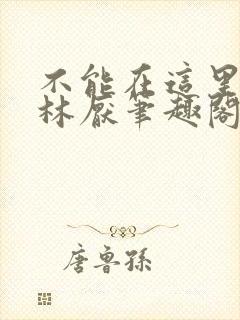 不能在这里by林厌笔趣阁