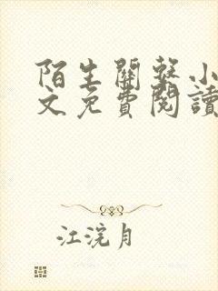 陌生关系小说全文免费阅读笔趣阁