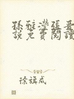 孙雅滢张晋的小说免费阅读无弹窗