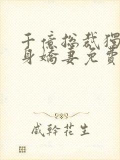 千亿总裁独宠替身娇妻免费版