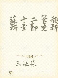 苏十二笔趣阁最新章节更新情况分享