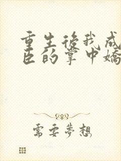 重生后我成了权臣的掌中娇看