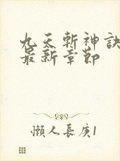 九天斩神诀小说最新章节