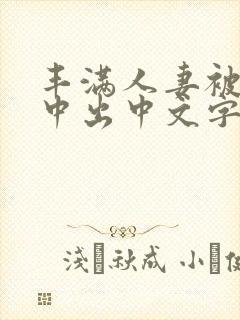 丰满人妻被连续中出中文字幕