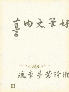 有肉文笔好的古言