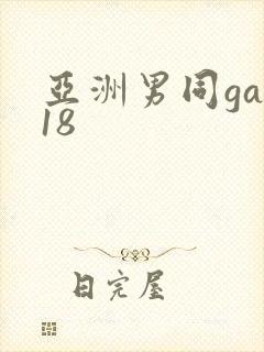 亚洲男同gay18封面