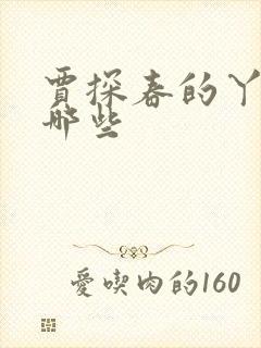 贾探春的丫鬟有哪些