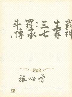 斗罗:三生武魂,传承七罪神考