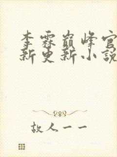 李霖巅峰官场最新更新小说