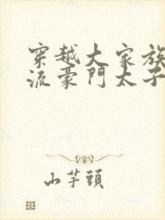 穿越大家族之风流豪门太子爷