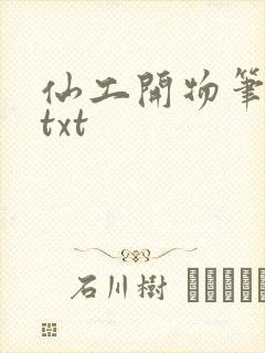 仙工开物笔趣阁txt封面