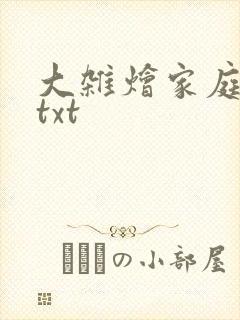 大杂烩家庭小说txt