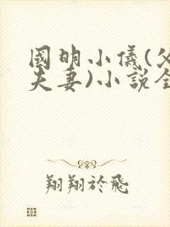 国明小仪(父女夫妻)小说全文免费阅读封面