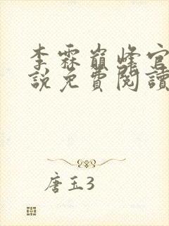 李霖巅峰官场小说免费阅读无弹窗