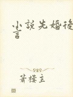 小说先婚后爱古言