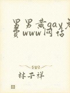 男男黄gay免费www网站