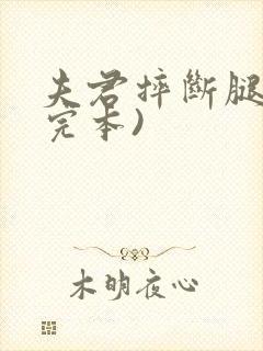 夫君摔断腿后(完本)