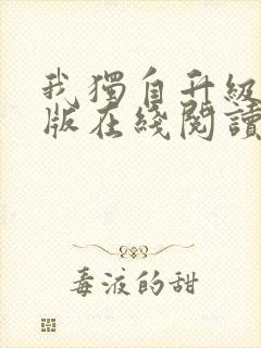 我独自升级小说版在线阅读