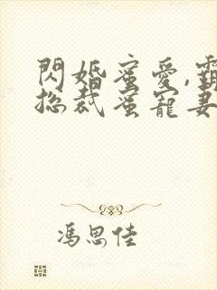 闪婚蜜爱,霸道总裁蜜宠妻