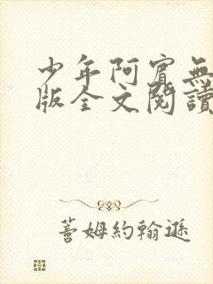 少年阿宾无删减版全文阅读