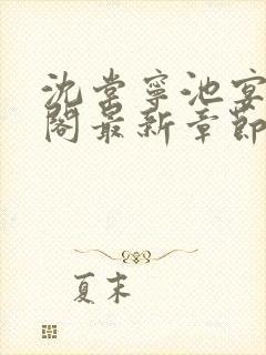 沈棠宁池宴笔趣阁最新章节