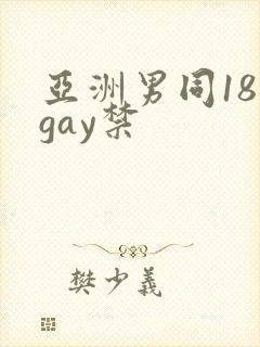 亚洲男同18 gay禁