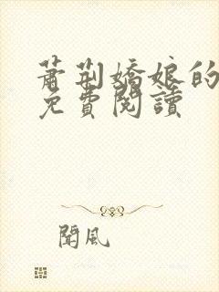 萧荆娇娘的小说免费阅读封面