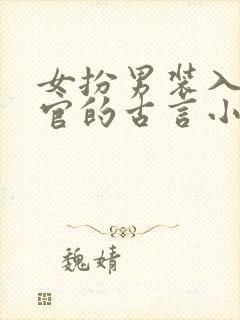 女扮男装入朝为官的古言小说封面