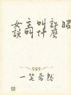 女主叫许昭的小说叫什么