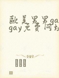 欧美男男gaygay免费网址
