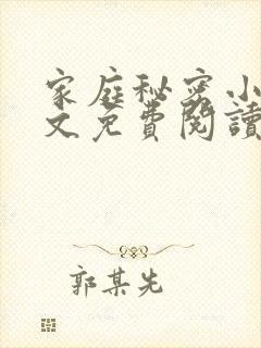 家庭秘密小说全文免费阅读