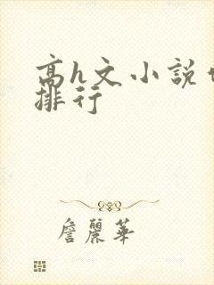 高h文小说作者排行封面