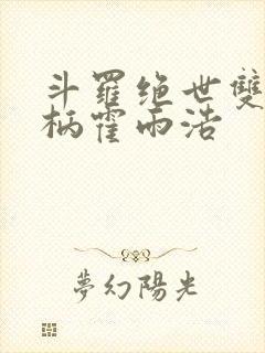 斗罗绝世双神权柄霍雨浩封面